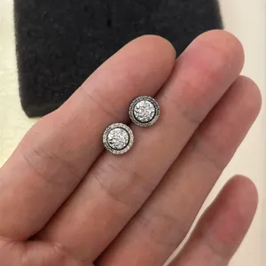 8mm CZ Stud Earrings for Men Women Streetwear Punk Hip Hop Unisex Earrings thumbnail 6