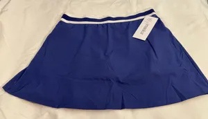 Marika Royal Blue Circle Skirt with White Waistband thumbnail 1