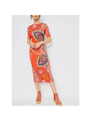 FARM Rio Anthropologist Giannina Paisley Print Midi Dress thumbnail 3