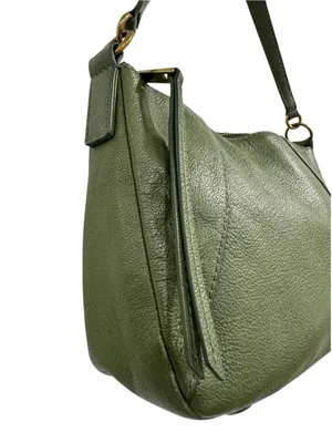 Fossil Skylar Olive Green Leather Hobo Shoulder Bag Purse Handbag thumbnail 5