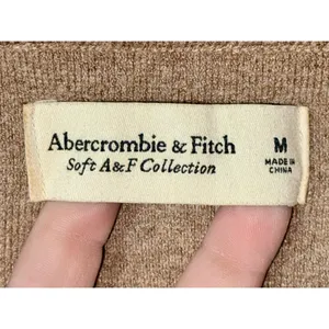Abercrombie & Fitch Soft AF Brown Tan Ribbed Square Neck Crop Top Tank Top Sz M thumbnail 4