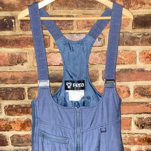FERA Vintage Gray Insulated Winter Snow Bibs Snow Suit Women's Size 14 thumbnail 2