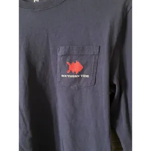 Southern tide long sleeve navy winter snowflake‎ shirt small thumbnail 2