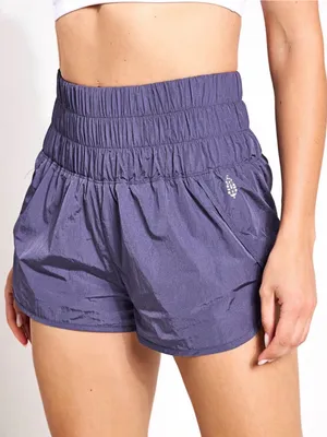 NWT Free People Movement Blue Purple The Way Home Running Athletic Shorts Large thumbnail 1