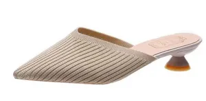 Kitten Heel Sand Summer Mule Slide Size 7 thumbnail 1