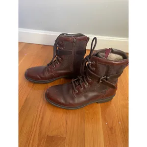 UGG Kesey Waterproof Leather Wool Combat Boot Winter Shearling 8.5 Brown 1005264 thumbnail 4