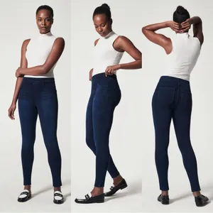 Spanx Ankle Jean-Ish Leggings Jeggings High-Rise Twilight Rinse Blue Size L thumbnail 3