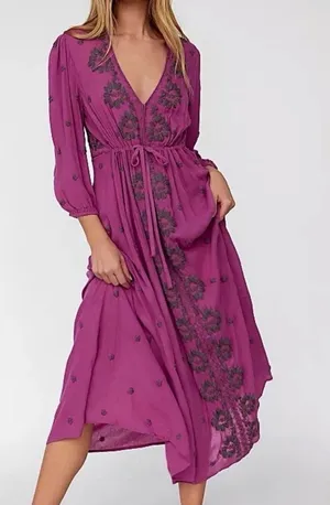 Free People bohemian maxi dress thumbnail 1