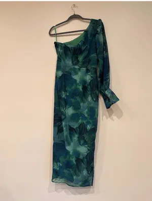 Runaway The Label Calista Green Midi Dress Size 12 NWT thumbnail 7