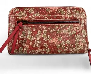 Safe Keeper Floral RFID Bifold Clutch Wallet Red thumbnail 1