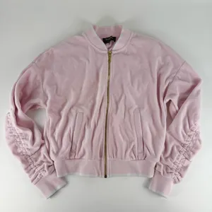 Juicy Couture Black Label Baby Pink Velour Zip Bomber thumbnail 1