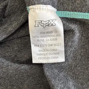 Fox Head Hoodie Top Womens Large Gray Long Sleeve Zip Pocket Graphic Lightweight thumbnail 12