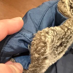 Eddie Bauer Navy Puffer Jacket with Fur thumbnail 9