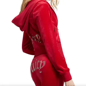 Juicy Couture Velour Flash Red Tracksuit thumbnail 8