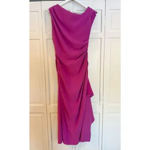 Elliat X Revolve Gwenyth orchid pink asymmetrical draped midi dress size M thumbnail 6