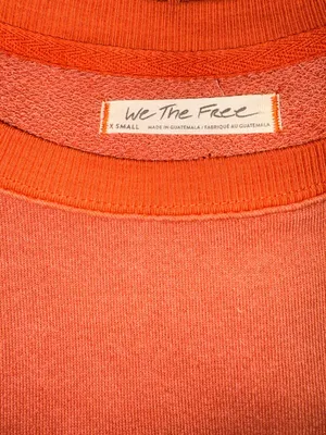 Free People We The Free Camden Sweatshirt Pomplemousse Orange Extra Small thumbnail 5
