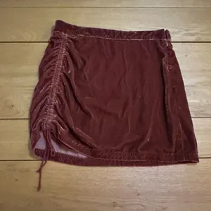 Free People Vivienne Velvet Orange skirt 8 crushed velvet rust orange thumbnail 2