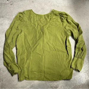Joie Embroidered Florall V Neck Long Sleeve Blouse Green Size Medium thumbnail 6
