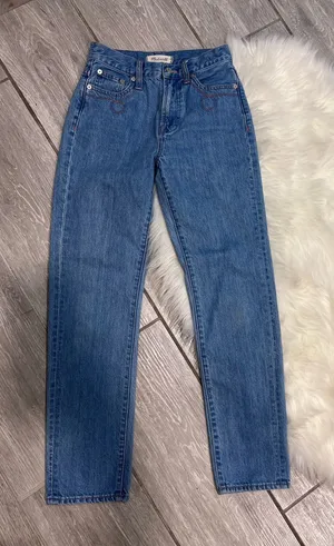 Madewell Straight-Leg Blue Denim Jeans thumbnail 1