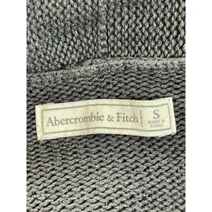 Abercrombie & Fitch Open Front Cardigan Sweater Logo Women’s Gray Shawl Collar S thumbnail 6
