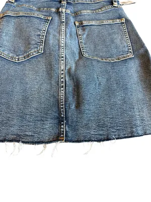 Wilfred Free Aritzia Denim Skirt Tanit Medium Wash Raw Hem Casual Size 6 NWT thumbnail 10