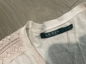 Ralph Lauren Henley with Lace Shoulder Detail thumbnail 2