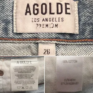 AGOLDE Parker Vintage Distressed Cut Off‎ Denim Shorts in Swapmeet Size 26 thumbnail 17