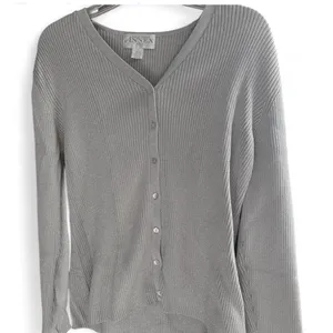 NWT casual corner annex shimmering light gray cardigan thumbnail 5