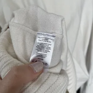 Ann Taylor‎ Factory Womens Ivory Sweater M knit casual cotton top warm winter thumbnail 4