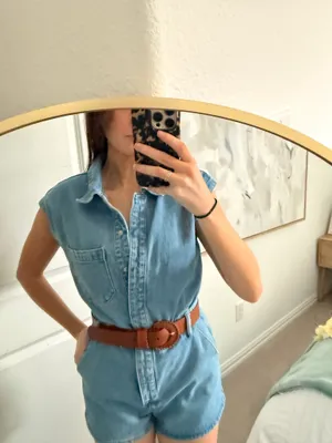 Denim Romper Blue thumbnail 4