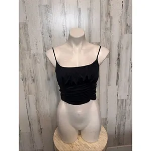 Live in the Moment Black Ruched Cami Top Women’s Size M thumbnail 4
