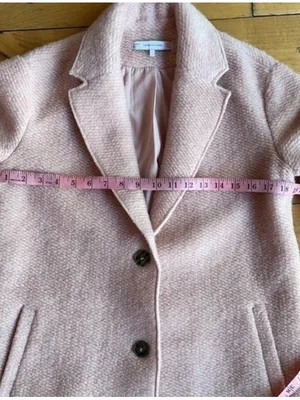 Zara Blush Pink Single-Breasted Wool-Blend Coat thumbnail 4
