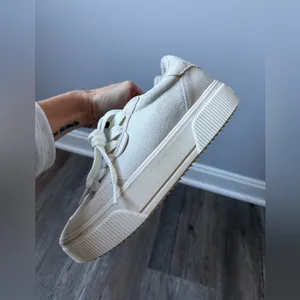 Reef Lay Day Lift Leather Boho Platform Casual Sneakers Beige Cream New Size 8.5 thumbnail 4