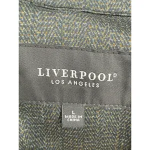 Liverpool Los Angeles Herringbone Ponte Knit Fitted Blazer Jacket Gray Sz‎ Large thumbnail 3