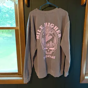 Mile higher podcast crewneck Purple Size XXL thumbnail 2
