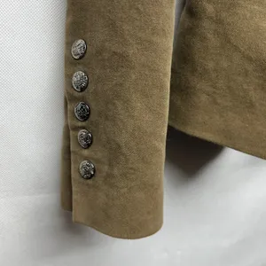Zara Woman Faux Suede Brown Full Zip Moto Jacket Size XS Flawed thumbnail 9