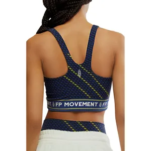 Free People FP Movement Never Better Sports Bra Women S Blue BlackActivewear NWT thumbnail 2