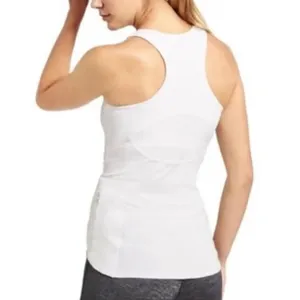 Athleta Daydreamer Racerback White Fitted Workout Tank Top Sz. S thumbnail 2