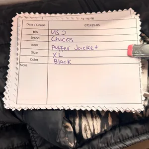 Chico's Puffer Vest XL Or 3 Black Quilted‎ thumbnail 10
