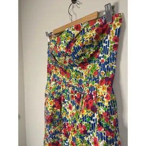 Girls from Savoy for Anthropologie Strapless Mini Floral Retro Dress Lined sz 12 thumbnail 4