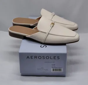 Aerosoles Womens Loafer Mules Size 9.5M Ivory Leather Quiet Luxury Comfort Shoes thumbnail 1