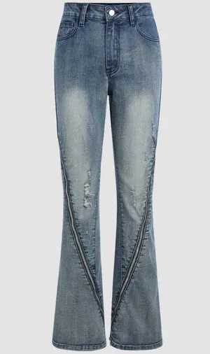 Cider High Waist Zipper Jeans thumbnail 7