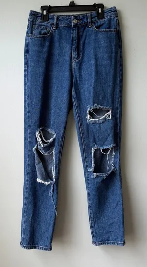Pacsun‎ Womens Distressed Mom Jeans Size 25 Pants Destroyed Denim thumbnail 1