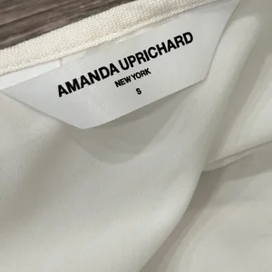 Amanda Uprichard Clarisse Dress White Linen Midi Keyhole Preppy Coastal Small thumbnail 10