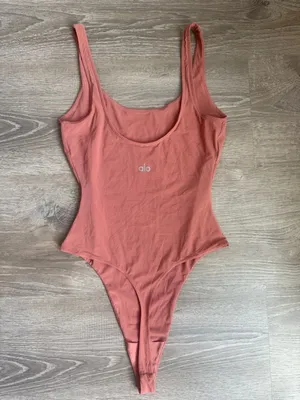 Alo Mesh Sheer Illusion Bodysuit - Soft Terracotta thumbnail 3