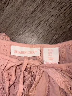 Shabby Chic Pink Eyelet Lace Pajama Set thumbnail 4