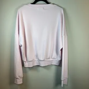 Vinyl Icons Big Bow Graphic Sweatshirt Pink Fleece Glittery Bow Chic Feminine XL thumbnail 7
