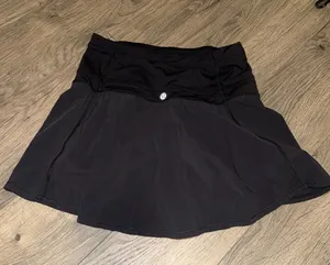 lululemon athletica black flared skater athletic skort thumbnail 1