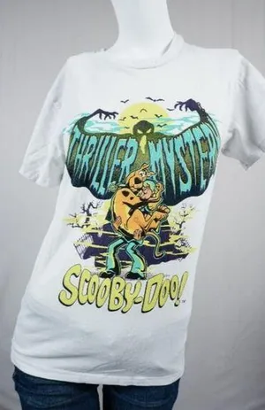 Scooby-Doo & Shaggy Thriller Mystery T-shirt Tee Unisex Size SMALL thumbnail 1