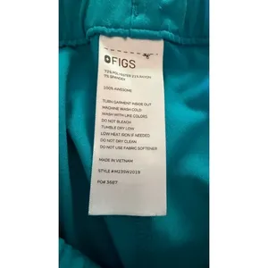 FIGS Technical Collection Scrub Pants Large Teal Blue Cargo Stretch Medical thumbnail 7